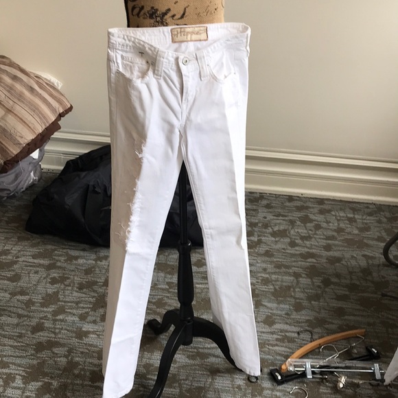 Hippie Rose white distressed jeans worn once - Picture 2 of 8
